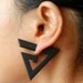 Fake Gauge Earrings -- 1 Pair Exotic Organic Wooden - Mayan Spiral Earrings - (By Fake Gauge Organics)