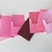 18 teeny tiny miniature square Valentine's pinks envelope note sets stationery party favors weddings guest book table number