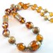 Vintage Czech Necklace Topaz Glass Gilt Enameled Brass Bohemia 1920s Jewelry