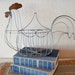 Vintage Wire Chicken Basket With Hook To Hang On Wall