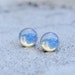 Swarovski Crystal Stud Earrings - Domes - Teenies - Vintage - Opal Studs