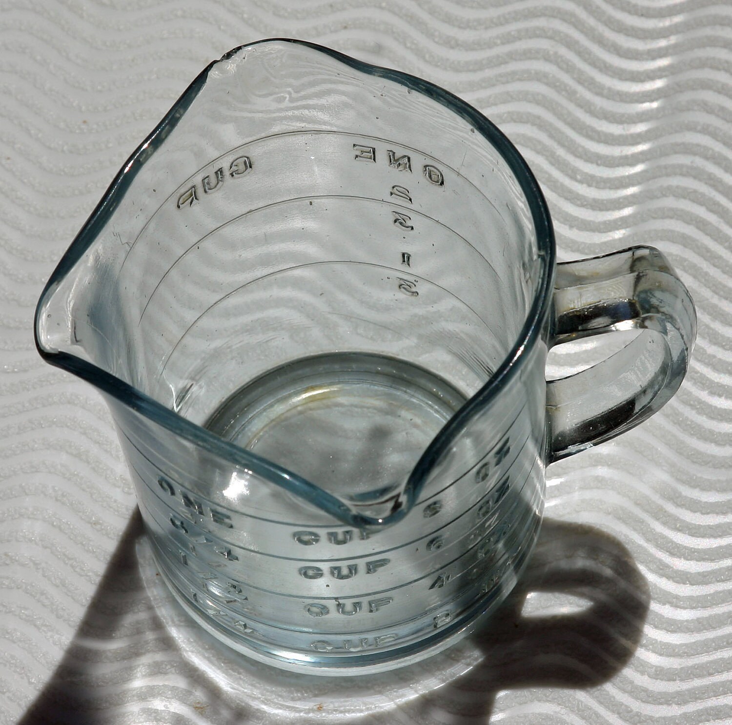 Vintage Rare Blue Fire King Three Spout Measuring Cup