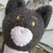 Upcycle Eco friendly Tuxedo Grey and White Cat, Plush Stuffed Animal Toy