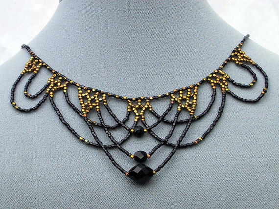 Items similar to PDF File Tutorial for Lace Beadwoven Necklace (Style A ...