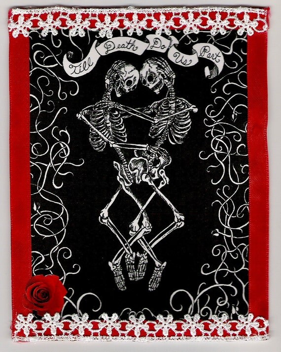 Sweetly Dark Skeleton Valentine Card