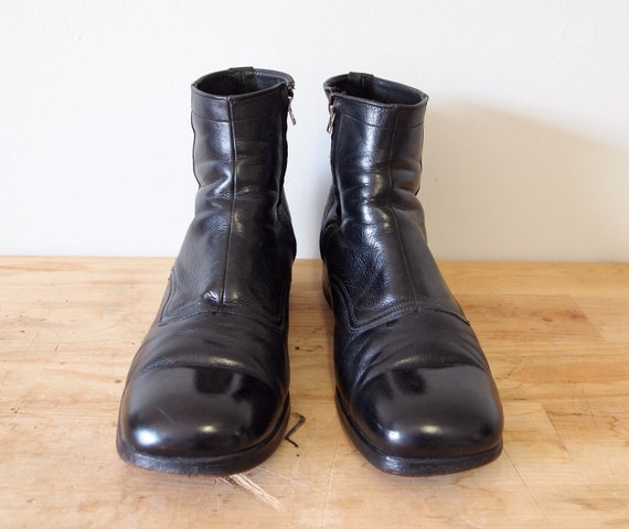 Black Leather Florsheim Boots Mens size 10 D Shoes