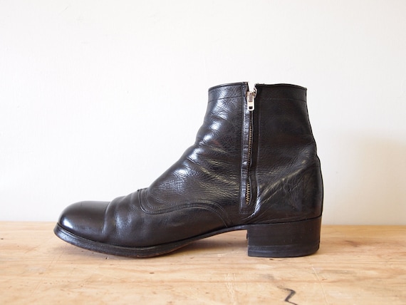 Black Leather Florsheim Boots Mens size 10 D Shoes