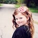 Rosette Headband. Red Gingham and Stripes