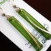 SILVER and WINE Recycled Glass Earrings, Handcrafted Jewelry, Wine Bottle Earrings, Unique Design, Dessin Creations