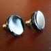 Recycled Bottle Earrings, STUDS, Upcycled Jewelry, Black Earrings, Handmade, Recycled Glass Earrings, Dessin Creations