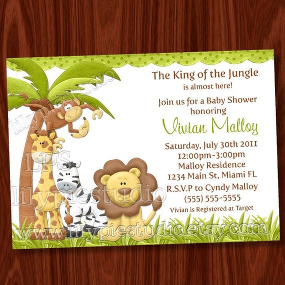 Jungle Baby Shower Invitation Wording 9