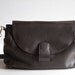 SATCHEL- Leather Cross Body Bag in Dark Brown