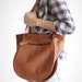 PANDORA- Leather Shoulder Bag in Tan