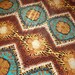 African Fabric Wax Print Woodin Brown, Gold, and Teal 1 yard African Fabric LAST YARD