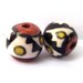 Peruvian Ceramic Beads - Peru hand painted rounds 8mm (12)