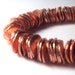 Copper Beads - Wavy Corn Flake Spacers Brushed copper 8mm (80)
