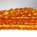 Czech Glass Beads Honey Amber Faceted Fire Polished Beads (50)