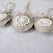 CUSTOM LISTING FOR Terri Williams - Sale 15% off - 4 sets (12) of Linen and lace Holiday ornaments