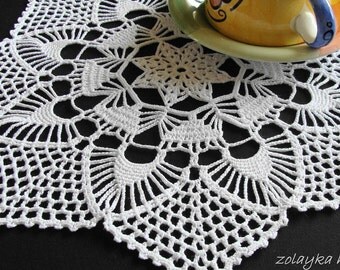 Crocheted Cotton Doily "Malcho", Free Shipping