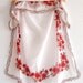 red Scarf Original Anatolian Yemeni scarf,white,green,red roses,100 cotton Scarf,floral shawl,gift ideas,turkish yemeni fabric