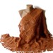 hand crocheted shawl ,terra cotta, women fashion, geometry shawl, crochet trends, floral