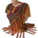 women shawl, hand-crocheted shawl, stole, multicolor, crochet trends, gift ideas, mohair, acrylic, wool, silvery yarn