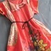 Women Top Shirt Caftan Kaftan Tunic With Two Pockets Floral Blouse/ Short Dress/ Women Tshirts
