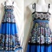 Sea Blue Maxi Dress Change Tone Sundress Beach Long Dress Evening Dress/ Bridesmaid Dress