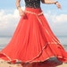 Summer Cotton Maxi Skirt Inspiration Flowing Full Circle Long Skirt / Party Bridesmaid Dress