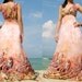 Romance Long Sundress Bridesmaid Dress/ Orange Cocktail Evening Prom Dress Maxi Dress