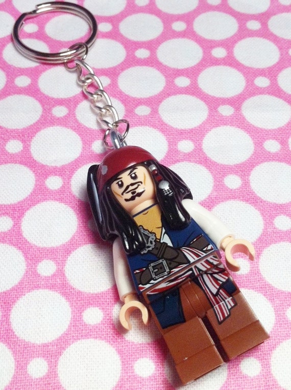 Items similar to LEGO Captain Jack Sparrow Keyring on Etsy