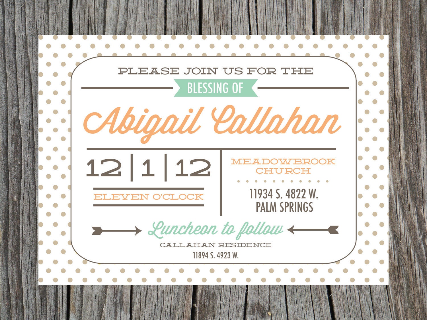 Baby Blessing Ceremony Invitations 4