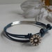 Little Daisy Leather Triple Wrap Anklet by Perfectly Paired Jewelry
