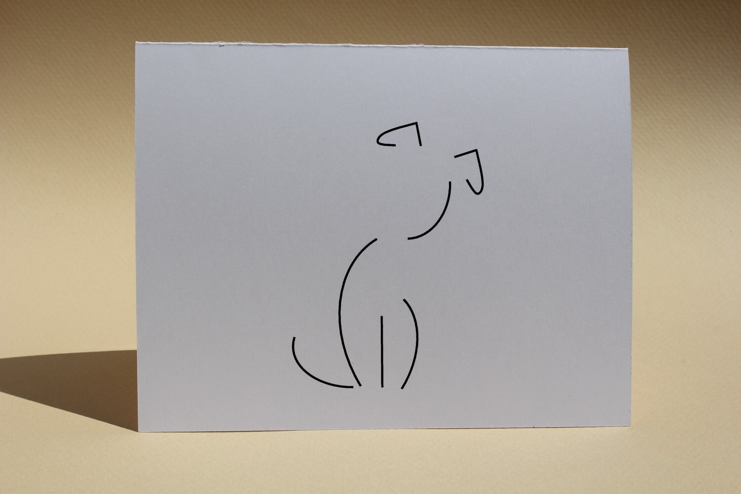 Dog Black Blank Note Cards Customizable