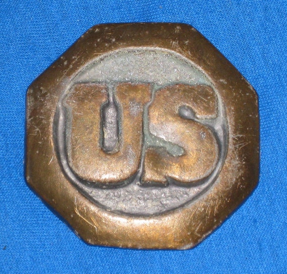 Old Brass US Belt Buckle