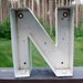 Reclaimed metal letter - N - 14 inch