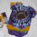 Tie dye 3-6 month onsie and socks LSU Football of purple, gold, and black
