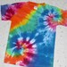 Tie dye youth medium shirt 12-color rainbow double spiral