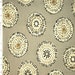 FABRIC HABITAT Abstract Flower Medallions Benartex Michele D'Amore Grey Quilting Sewing 1 Yard