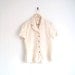vintage cream silk shirt with button front