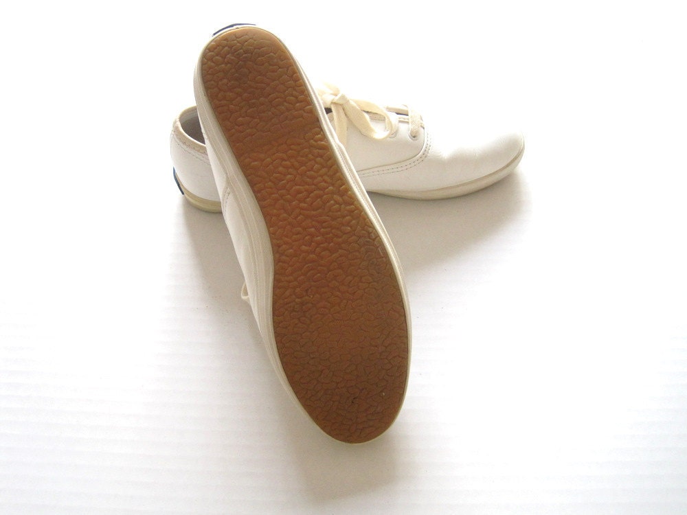 vintage keds / white leather oxford sneakers size 6.5