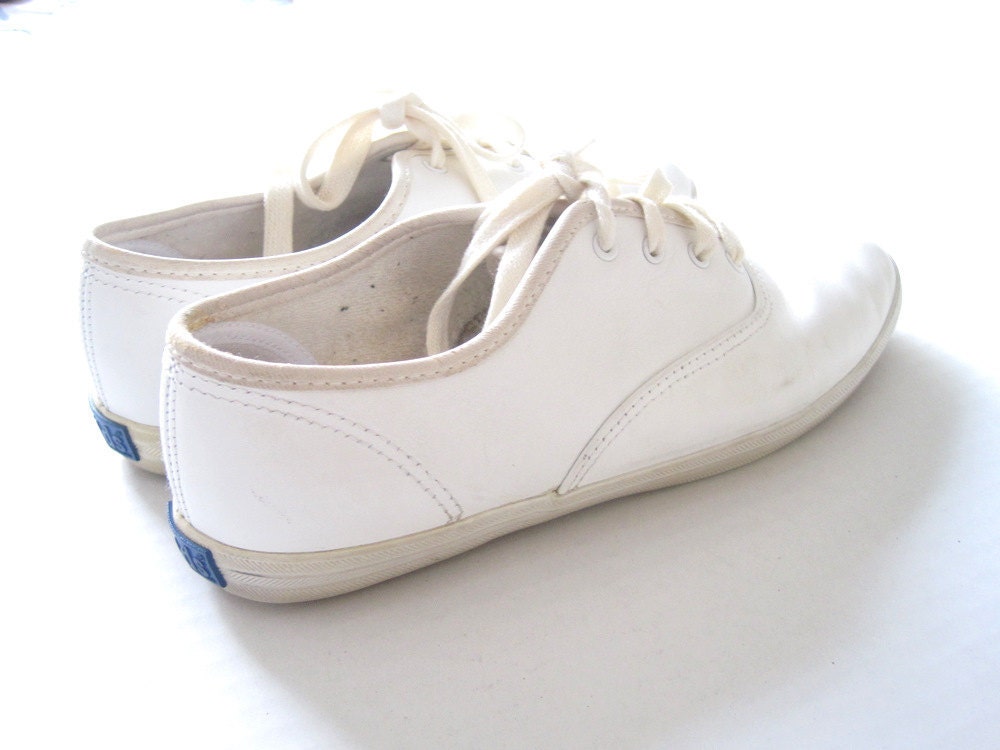 vintage keds / white leather oxford sneakers size 6.5