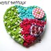 Crochet pattern - patchwork heart, DIY