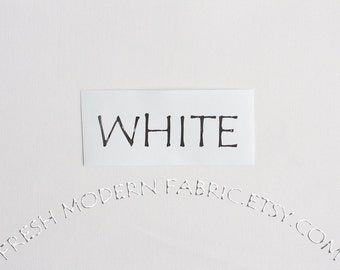 One Yard White Kona Cotton Solid Fabric from Robert Kaufman, K001-1387