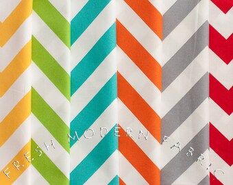 Fat Quarter Bundle of Half Moon Modern Zig Zag in 6 Colors, Moda Fabrics, 100% Cotton Fabric