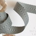 3 Yards Black Chevron Twill Tape, 3/4 Inch Width