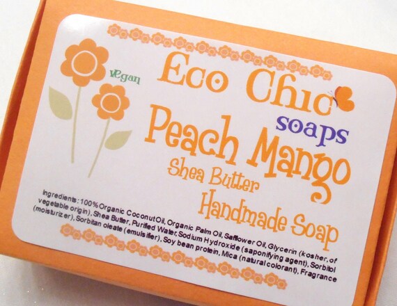 Peach Mango Soap Shea Butter Soap Vegan