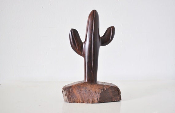 Hand-carved Cactus by thewhitepepper on Etsy