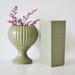 Pair of McCoy Vessels - Olive Green Planter and Vase