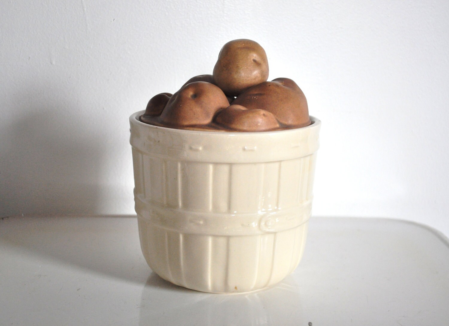 McCoy Cookie Jar Potato Barrel Potato Crock
